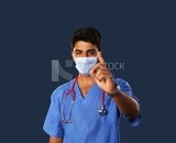 A man doctor with a stethoscope