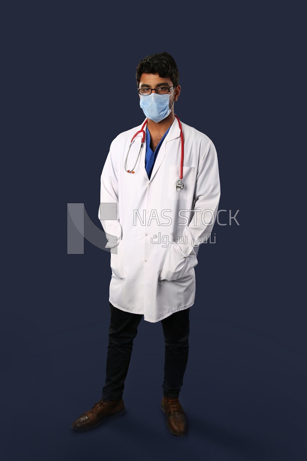 A man doctor with a stethoscope