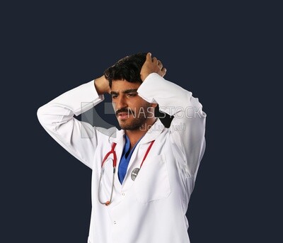 A man doctor with a stethoscope