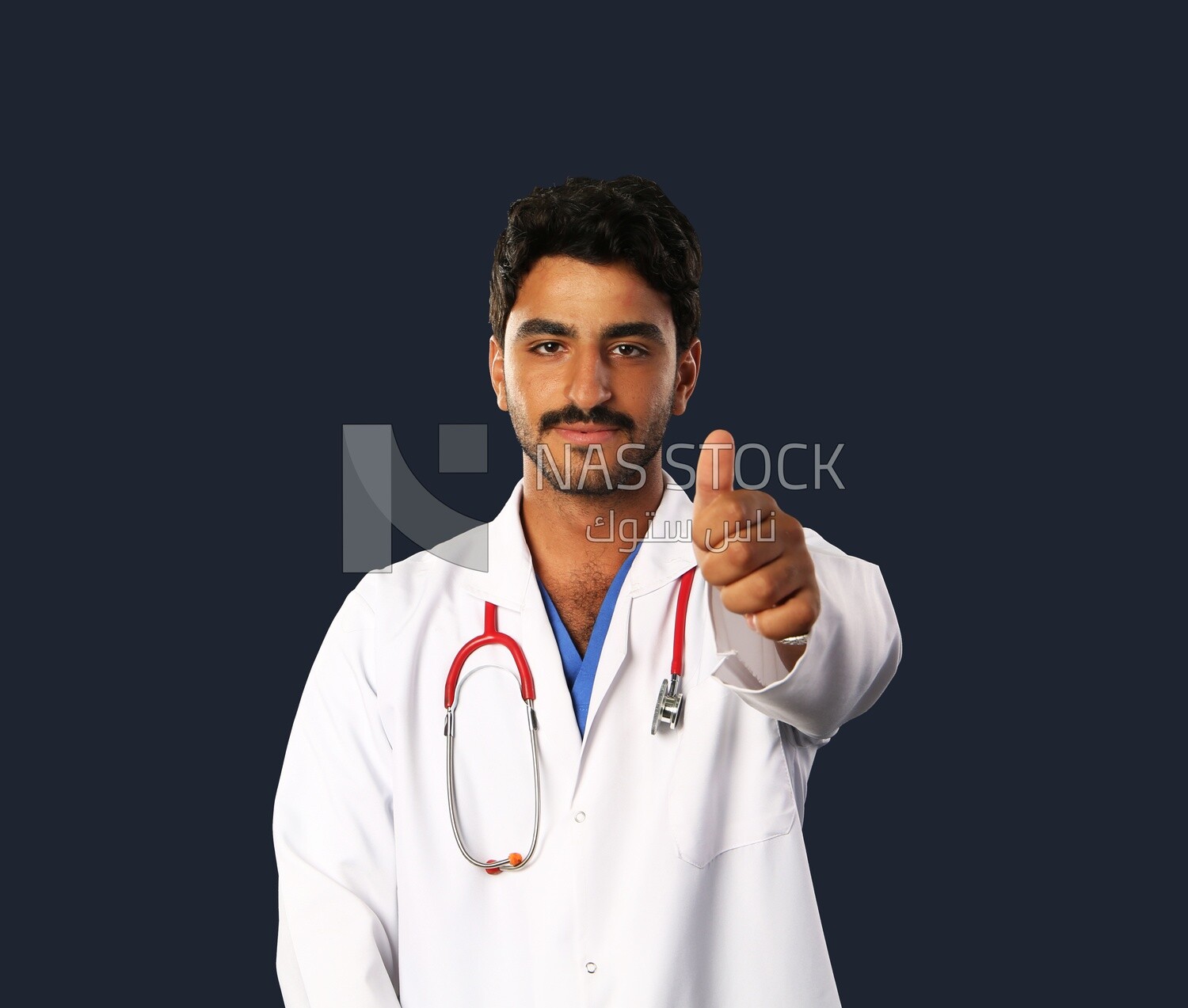 A man doctor with a stethoscope