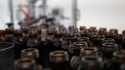 Stage of sorting drug containers and bottles before use