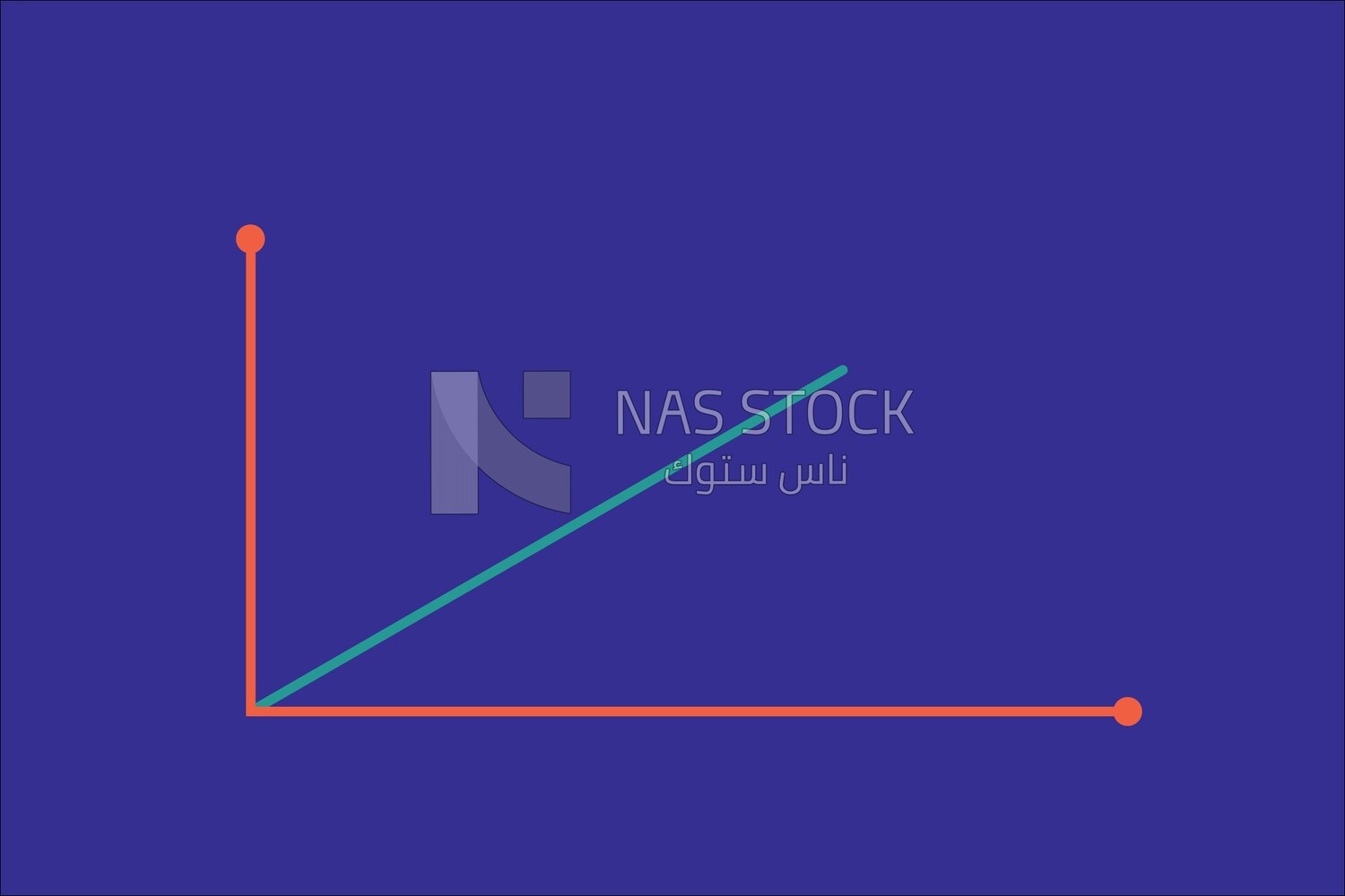 Graph with up arrow