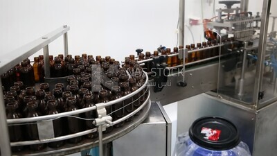 Stage of sorting drug containers and bottles before use