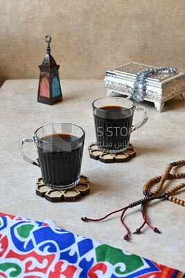 Two cups of Mouthwatering Tamarind juice, a delicious Ramadan drink, traditional juice