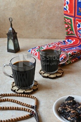 Two cups of Mouthwatering Tamarind juice, a delicious Ramadan drink, traditional juice