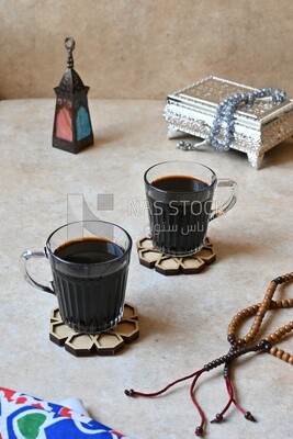 Two cups of Mouthwatering Tamarind juice, a delicious Ramadan drink, traditional juice
