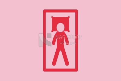 A person sleeping on a bed