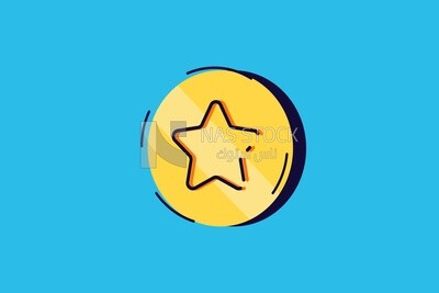 Gold coin with a star