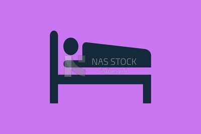A person sleeping on a bed