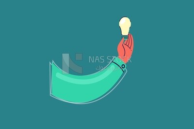 Hand holding a lamp