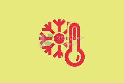Thermometer and snowflake