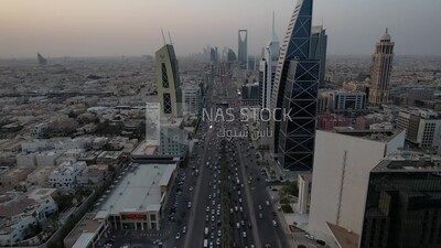 drone footage of Riyadh city, famous tourist attractions in Riyadh Saudi Arabia, city skyline in Riyadh, Riyadh towers, car traffic in Riyadh