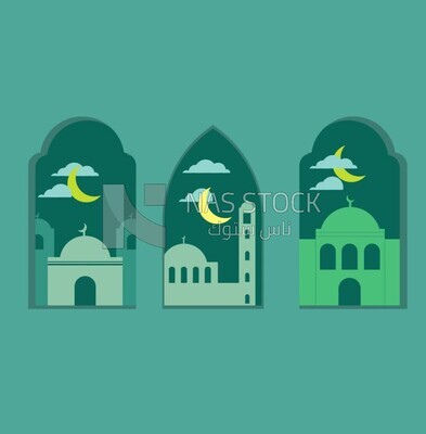 Animation video for expressing the reception of Ramadan with  famous Ramadan music in the background