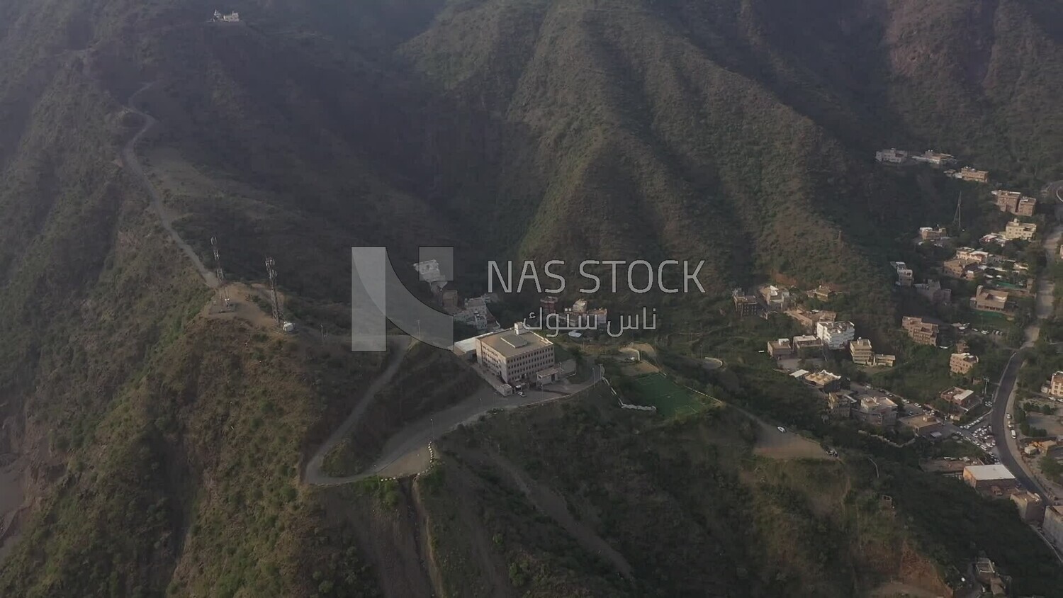 Drone video footage of Rijal AlMaa Heritage Village, Rijal AlMaa Museum, Asir, Saudi Arabia