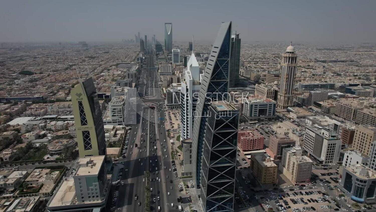 drone footage of Riyadh city, famous tourist attractions in Riyadh Saudi Arabia, city skyline in Riyadh, Riyadh towers, car traffic in Riyadh