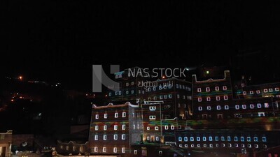 Drone video footage Of Rijal AlMaa Heritage Village, Asir, Saudi Arabia
