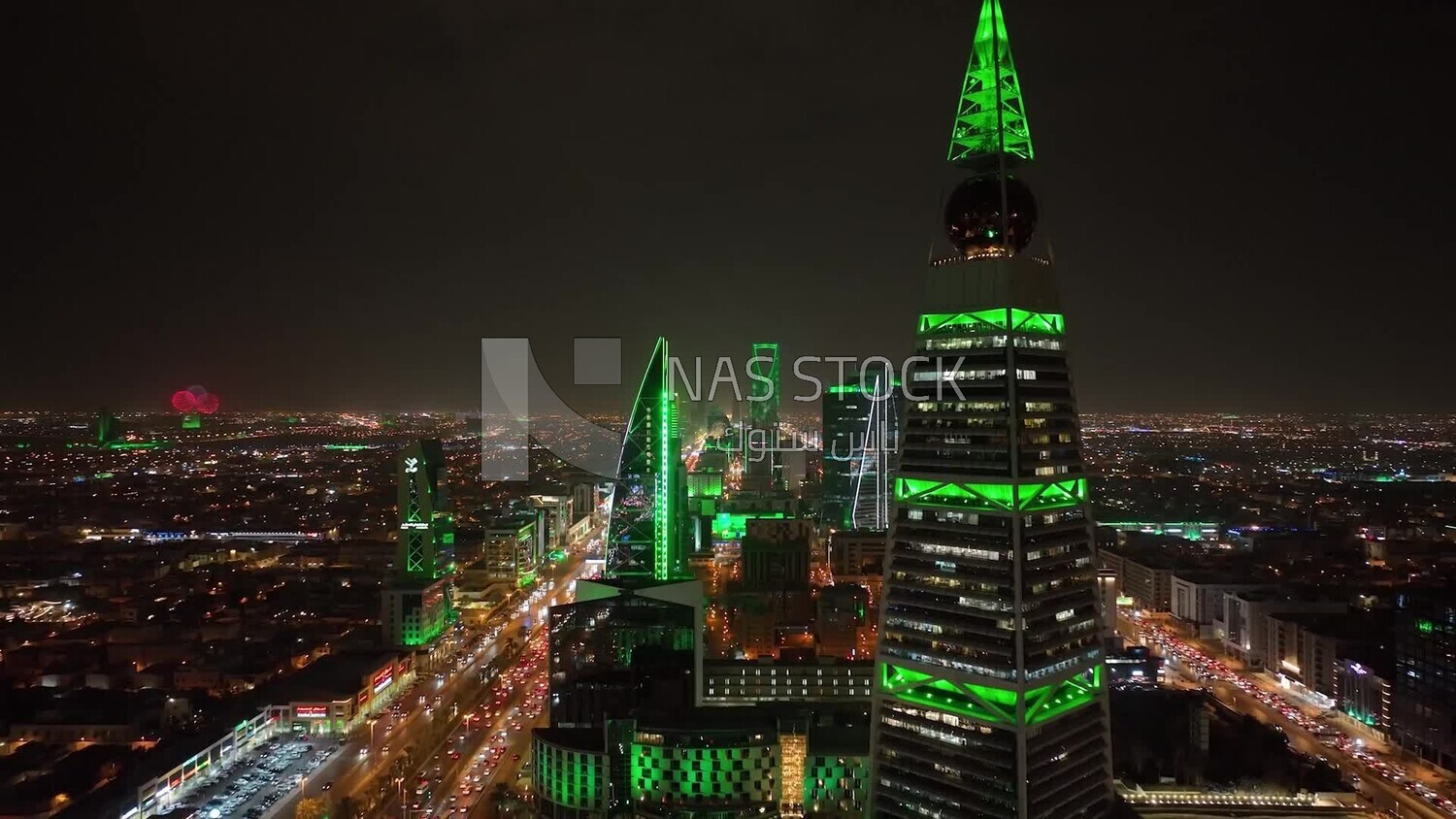 drone footage of Riyadh city, famous tourist attractions in Riyadh Saudi Arabia, city skyline in Riyadh, Saudi national day, Riyadh roads and streets, green lights