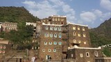 Drone video footage of Rijal AlMaa Heritage Village, Asir, Saudi Arabia