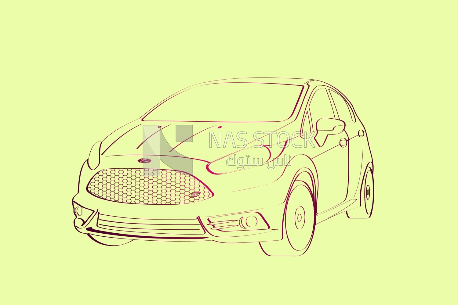 Drawing of a car