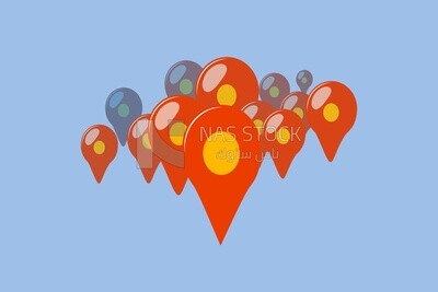 علامة تحديد الموقع الحمراء
