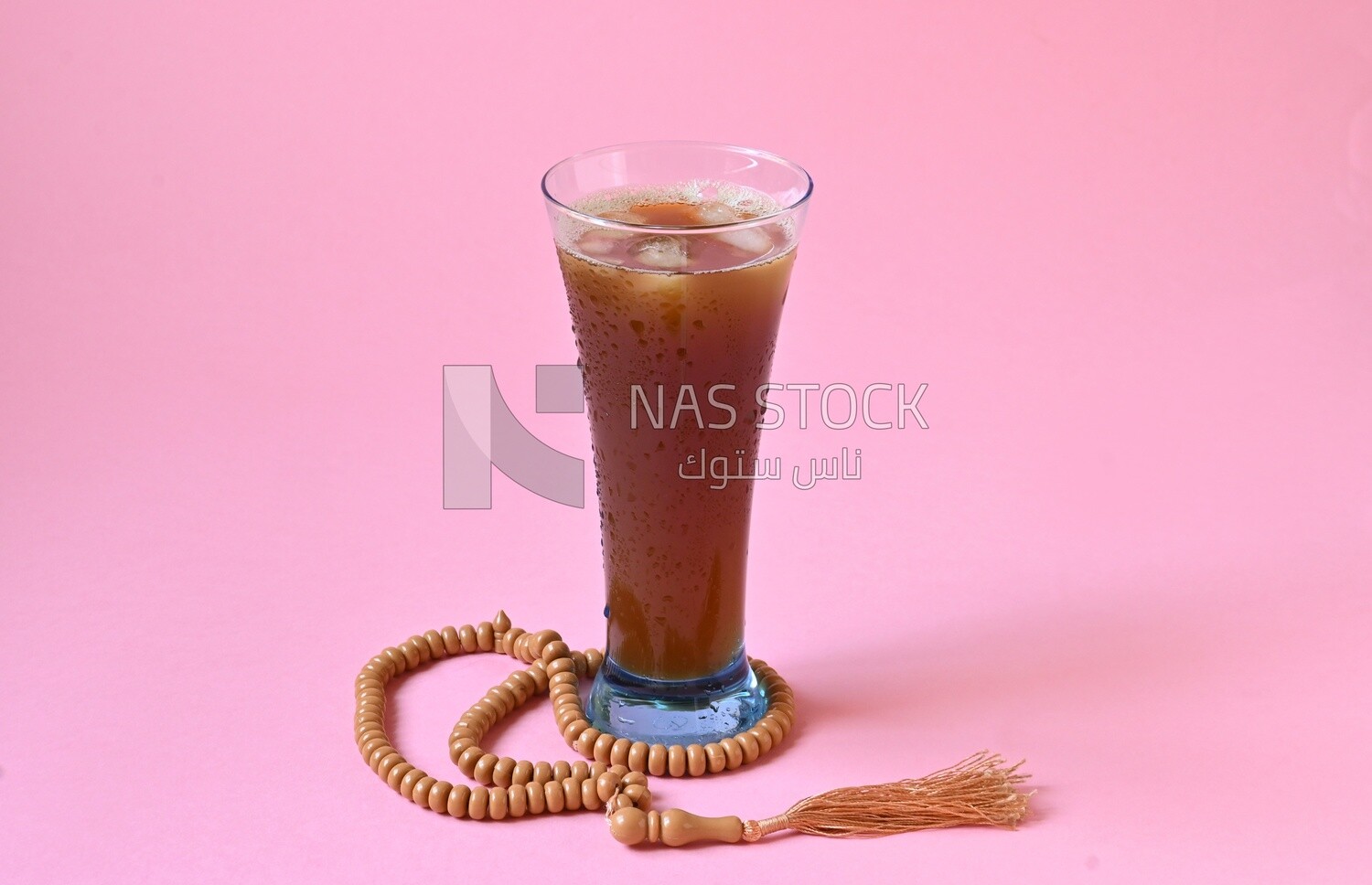 Cup of licorice juice with ice, Ramadan drinks, Ramadan Juices, traditional juice