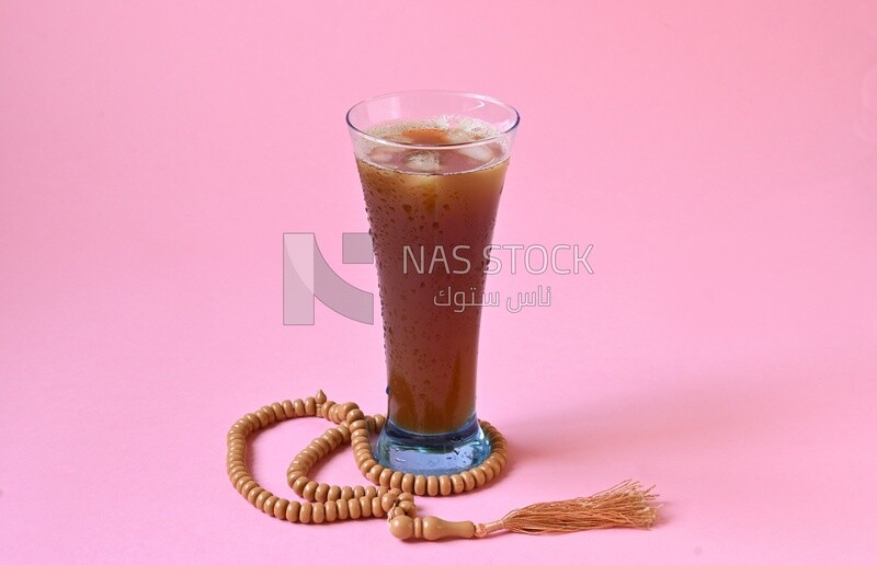 Cup of licorice juice with ice, Ramadan drinks, Ramadan Juices