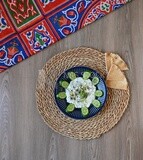 Plate of yogurt salad with cucumber, delicious salad, Arabic restaurants