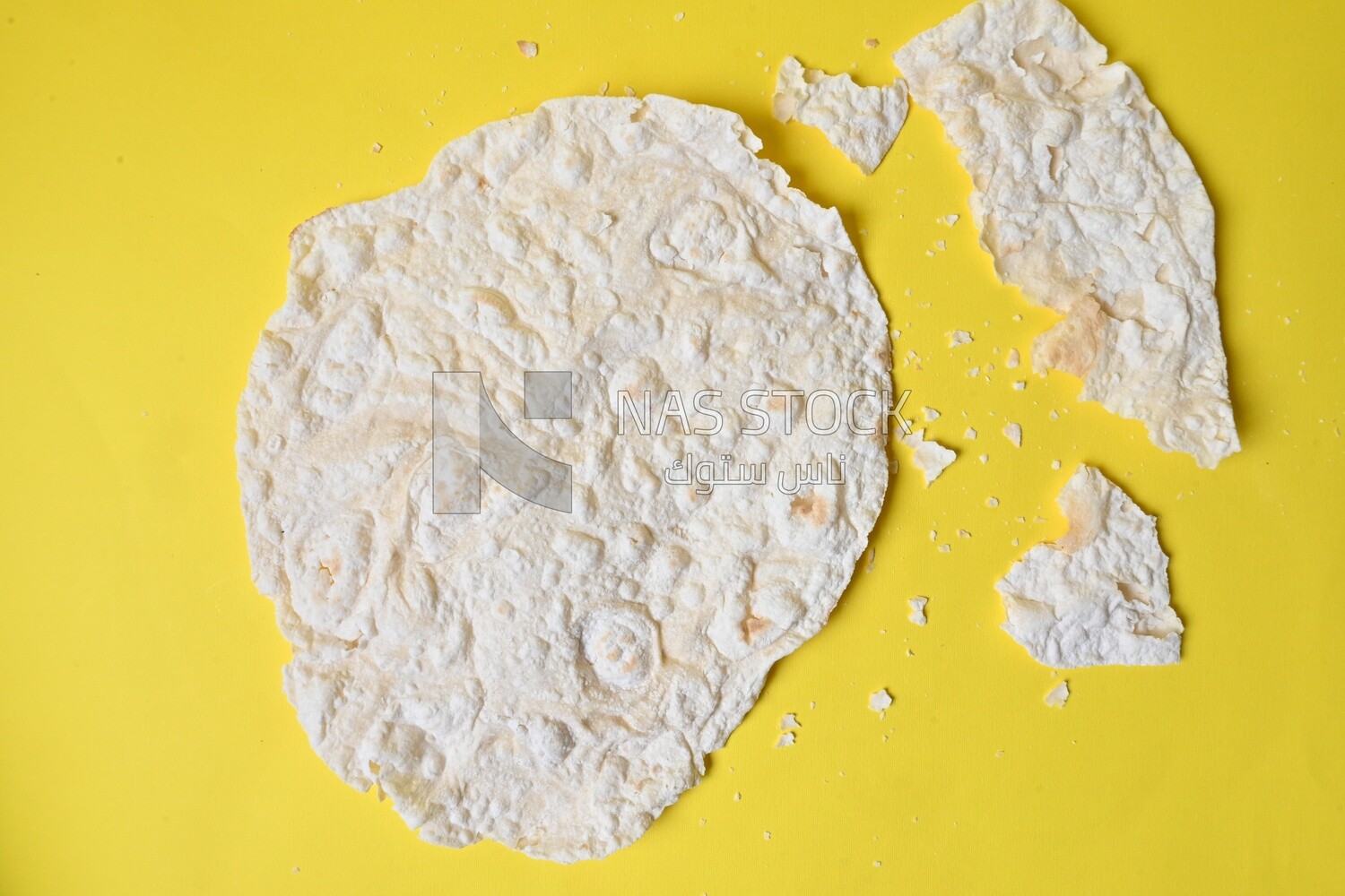 Crispy tortillas, a tray of crispy tortillas, Arabic crispy tortillas
