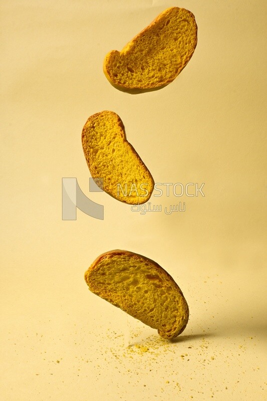 Crispy yellow rusk, delicious rusk, Egyptian yellow rusk