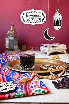 Cup of hibiscus on the table, Ramadan juice, delicious juice
