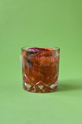 Cup of khoshaf, Dried Fruit, and nuts salad, delicious dessert, Ramadan juice, delicious juice, traditional juice