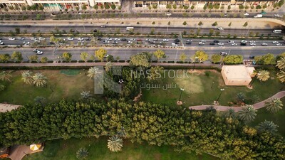 drone footage of Peace Park Lake in Riyadh, Saudi Arabia, tourist attractions in Riyadh, tourism in Saudi Arabia, natural view, famous Riyadh landmarks.