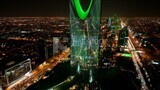 drone footage of the Kingdom Tower in Riyadh, Saudi Arabia, towers and skyscrapers, Kingdom Tower, famous Riyadh landmarks, roads and streets, tourism in Saudi Arabia, Saudi national day.