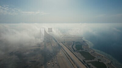 drone footage of the city of Al-Khobar in the eastern region, Al-Khobar Governorate, King Abdul Aziz Port in Al-Khobar in the Kingdom of Saudi Arabia, Dammam Port, Tourism in Saudi Arabia.HD