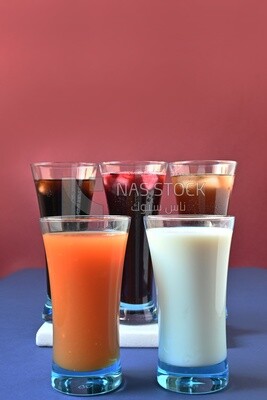 Five cups of Arabian juice served in the holy month of Ramadan, carob, hibiscus, Ramadan drinks, Ramadan Juice