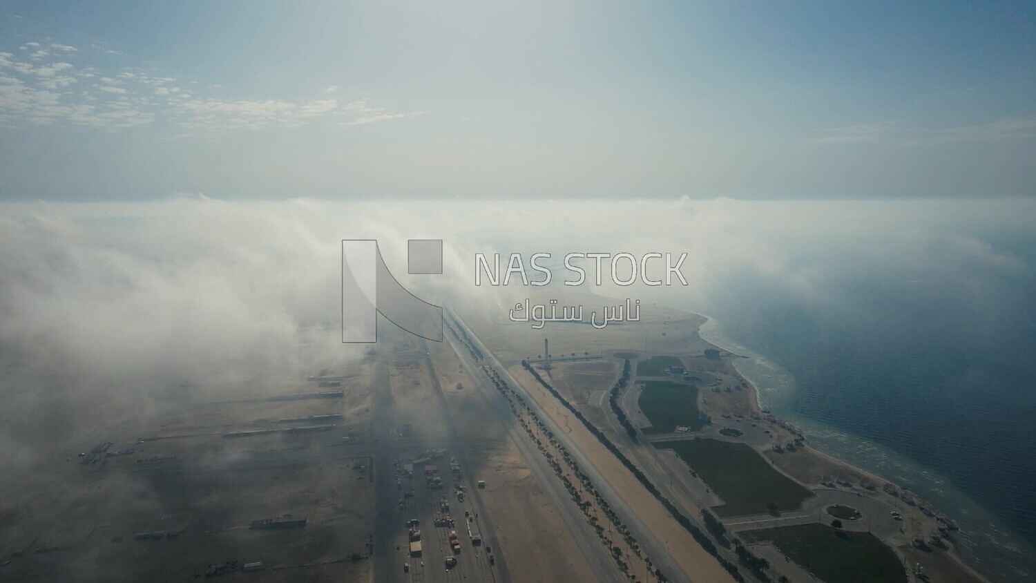 drone footage of streets and roads of the city in the eastern region, Al-Khobar Governorate, King Abdul Aziz Port in Al-Khobar in the Kingdom of Saudi Arabia, Dammam Port, Tourism in Saudi Arabia.4k
