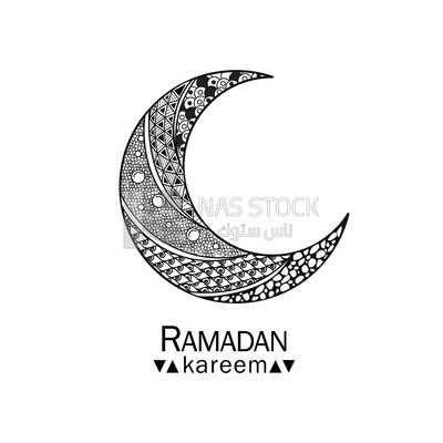 Illustration design of Ramadan congratulations ,Ramadan crescent ,Ramadan kareem