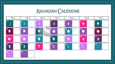 Illustration design of Receiving Ramadan with the Ramadan calendar