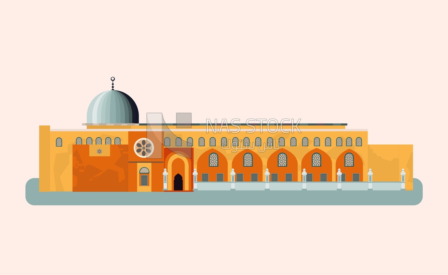 Illustration design of  Al-Aqsa Mosque