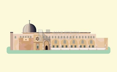Illustration design of  Al-Aqsa Mosque