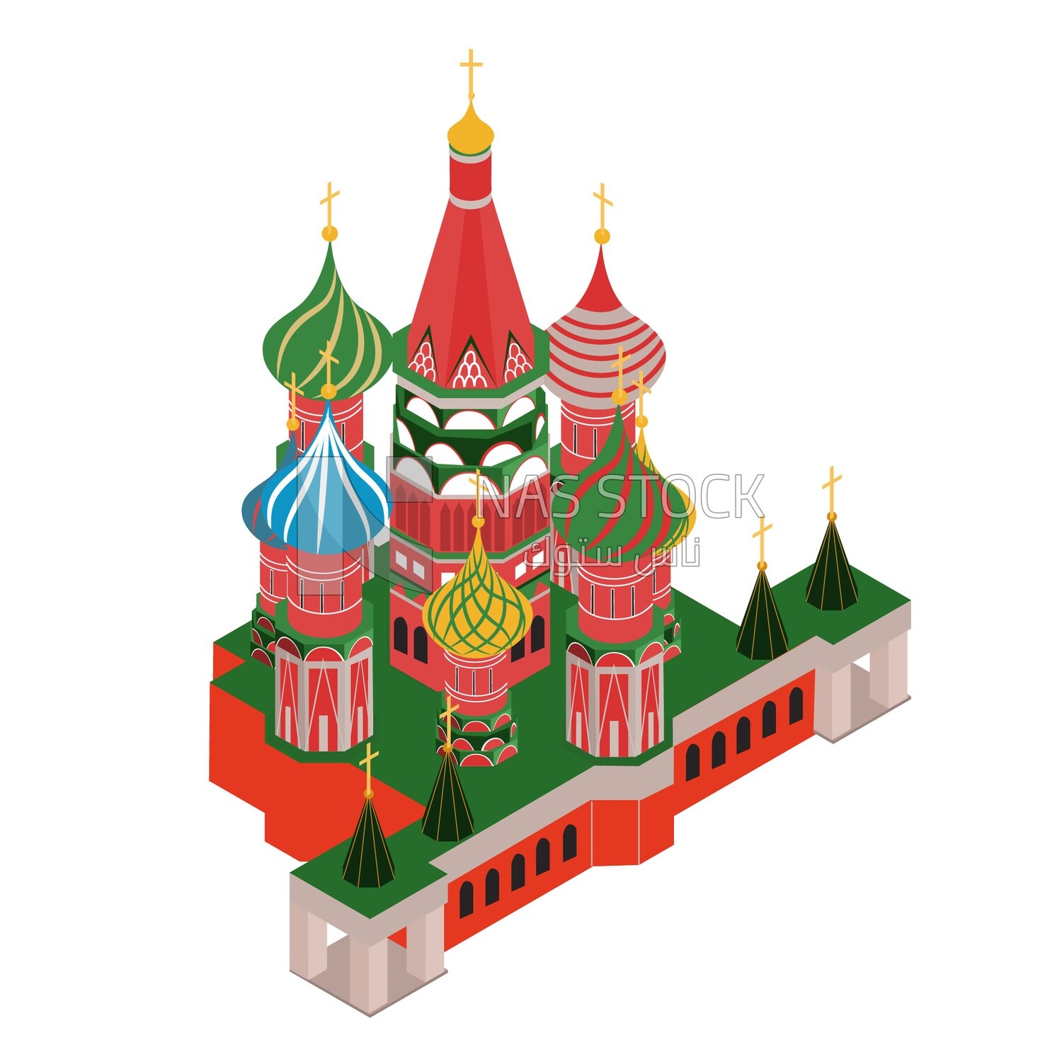 illustration design of  St. Basil&#39;s Cathedral