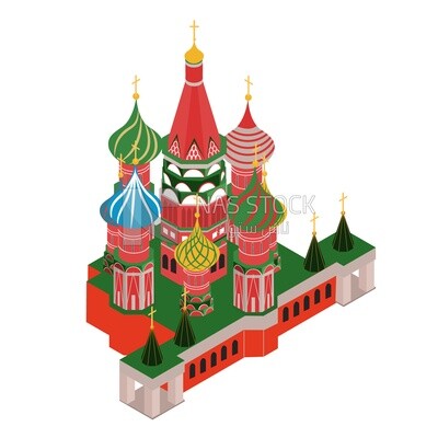 illustration design of  St. Basil&#39;s Cathedral