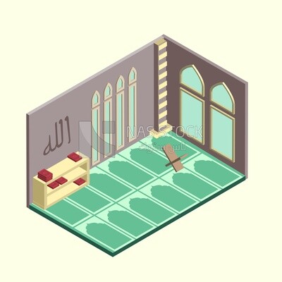 تصميم فيكتور لمسجد وزخارف اسلامية , اجواء رمضانية