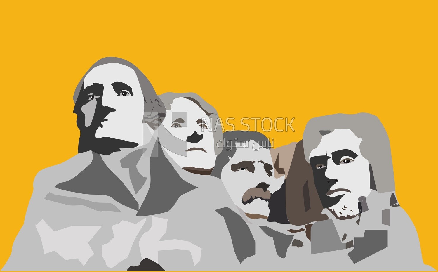 Illustration design of  Mount Rushmore