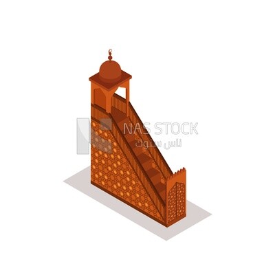 تصميم فيكتور لمنبر خشبي إسلامي