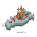 Illustration design of russia map