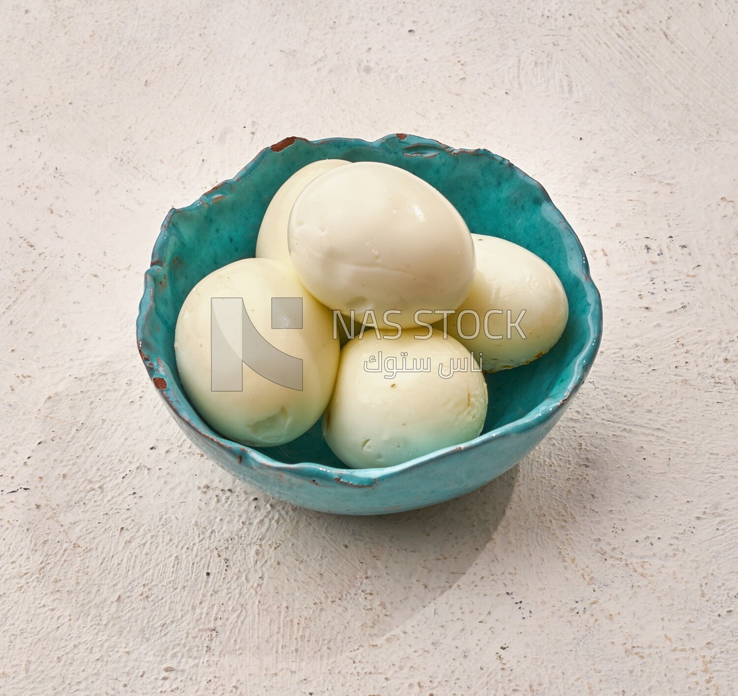 Plate of boiled egg,  Arabic breakfast, arab restaurant,  oriental breakfast