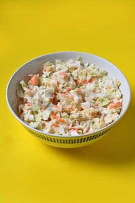 Bowl of Coleslaw, cold appetizers, Arabic dishes, oriental foods