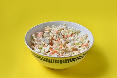 Bowl of Coleslaw, cold appetizers, Arabic dishes, oriental foods