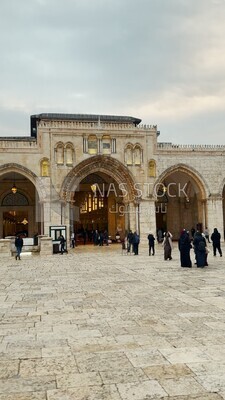 video of the entrance of Al Aqsa Mosque and the El Kas Fountain on the Temple Mount, in the old city of Jerusalem, history of Palestine, tourism in Palestine